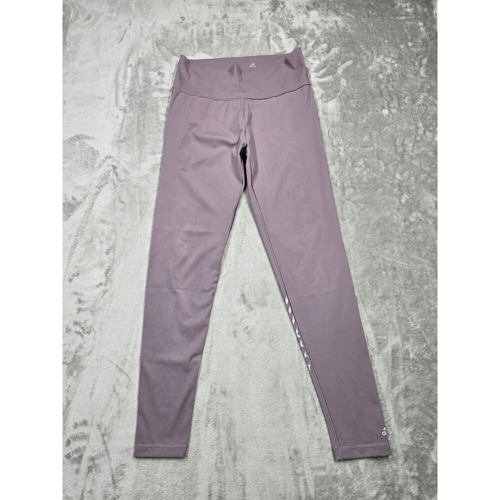 Adidas Women’s High Rise Leggings Size L Purple Geometeic Athletic Pants.